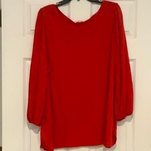 Max Studio Vibrant Red Top